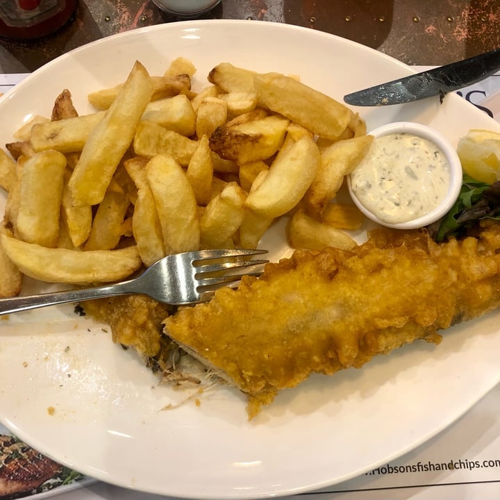 photo of Soho Hobson`s Fish & Chips Vegan Fish & Chips shared by @raffamarini on  17 Oct 2022 - review