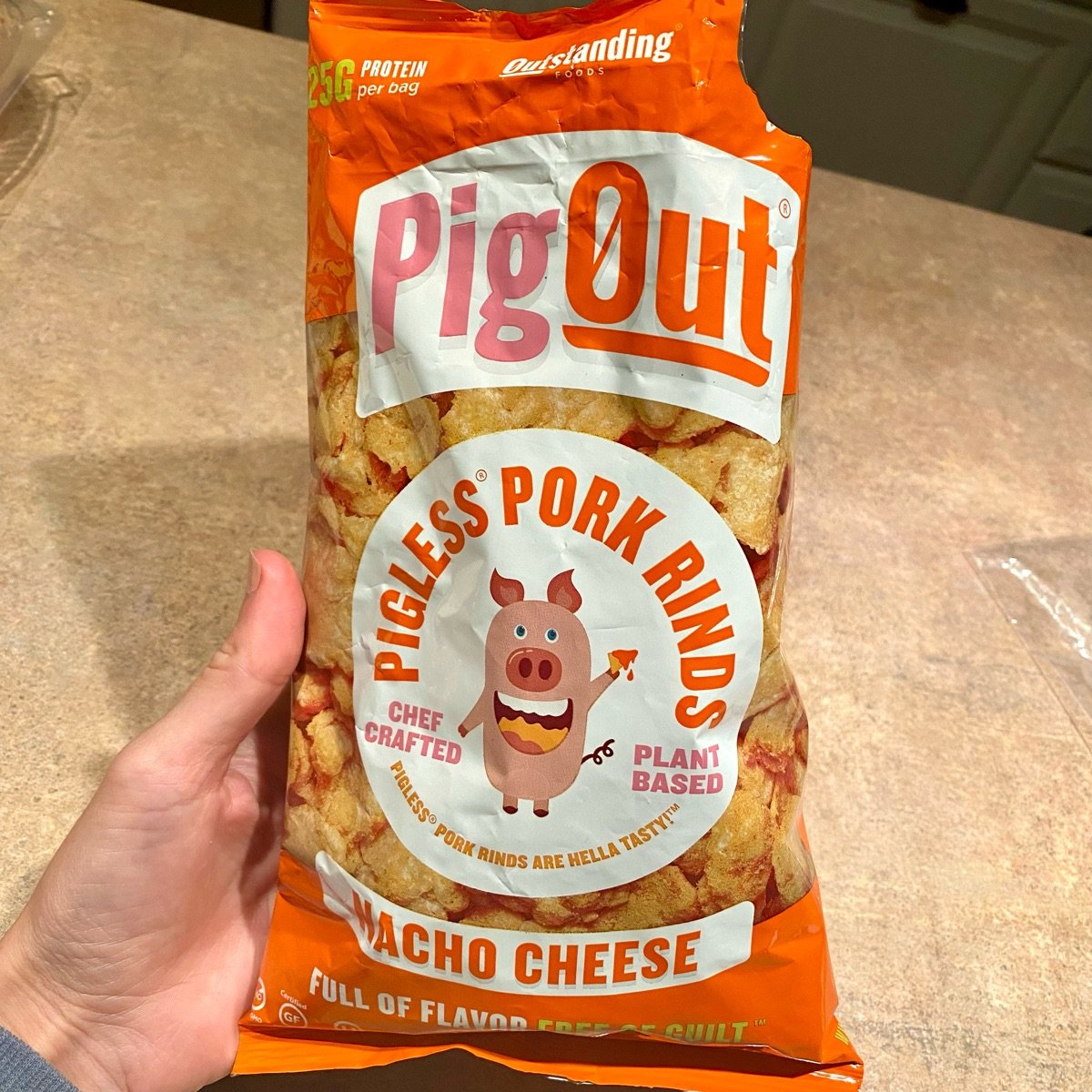 Outstanding Foods Pig Out Pigless Pork Rinds Nacho Cheese Reviews