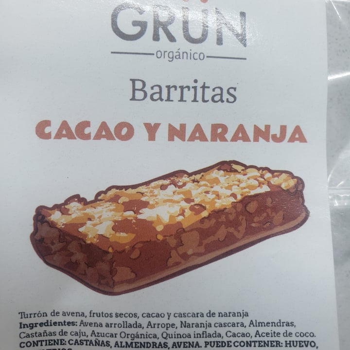 photo of Grün Orgánico Barritas  De Maní Y Coco shared by @gabriela9 on  06 May 2022 - review