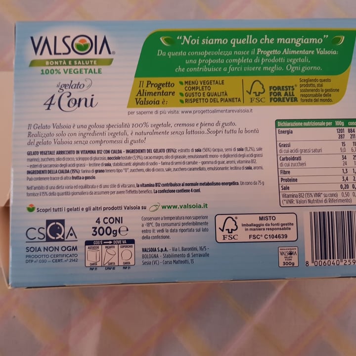 photo of Valsoia Il Gelato 4 coni shared by @denisec22 on  05 Jun 2022 - review