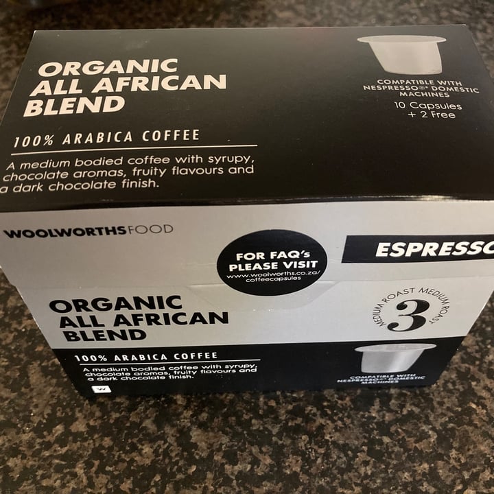 photo of Woolworths Food Organic all African blend shared by @seanyfebz on  24 Jan 2021 - review