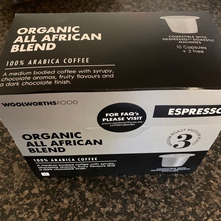review photo of Woolworths Food Organic all African blend shared by @seanyfebz on 24 Jan 2021 - review