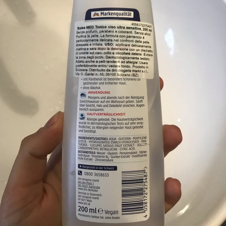 photo of Balea Ultra sensitiv gesichtswasser shared by @cxxxx on  08 Dec 2021 - review