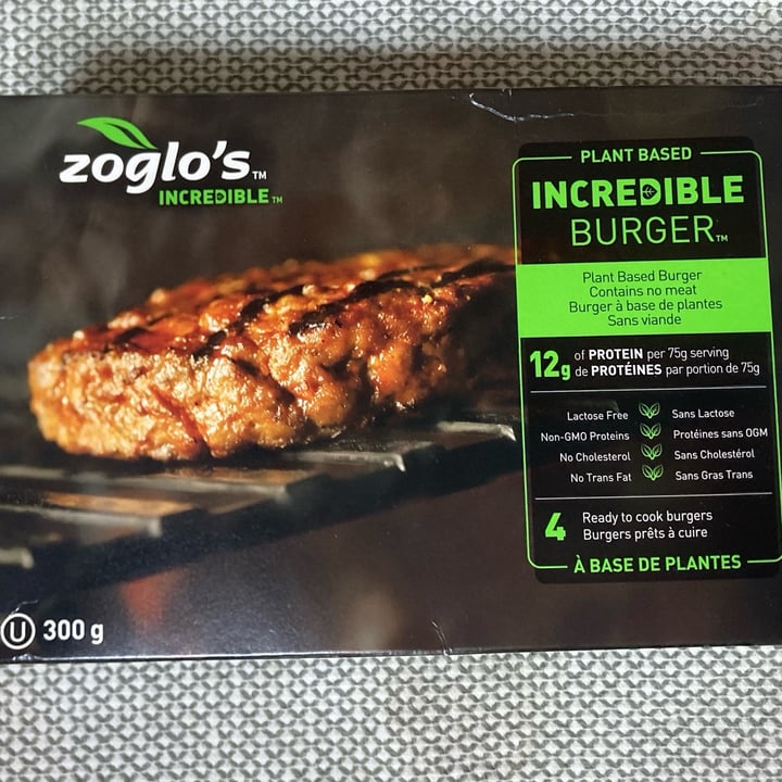 photo of Zoglo's Plant Based Incredible Burger shared by @happyhorse on  05 Dec 2022 - review