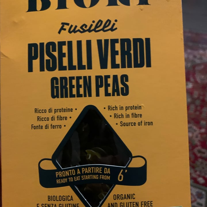 photo of Biori Fusilli Piselli Verdi Green Peas shared by @rastacarla on  30 Aug 2022 - review