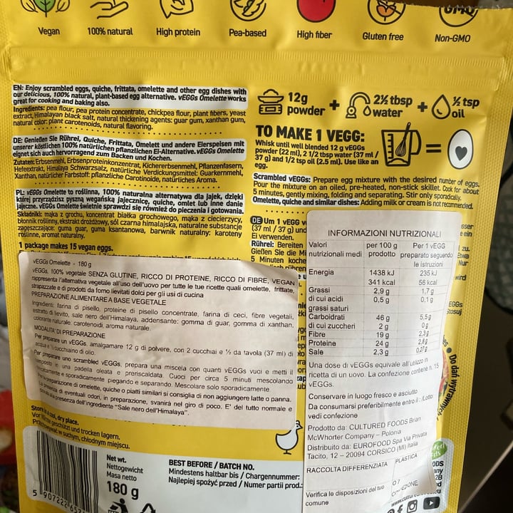 review photo of Cultured Foods Vegan Egg Alternative For Omelette, Scramble, Cooking, Baking shared by @mary3avx on 02 Sep 2022 - review