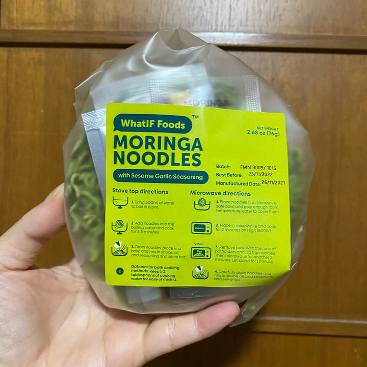 photo of WhatIF Foods Moringa Healthy High Protein Noodles - Sesame Garlic shared by @piggy-egg on  12 Jun 2022 - review
