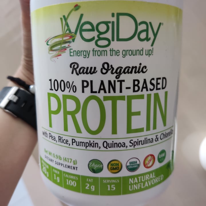 photo of VegiDay Raw Organic  100% Plant Based Protein Natural Unflavored shared by @baybeemon on  23 Feb 2022 - review