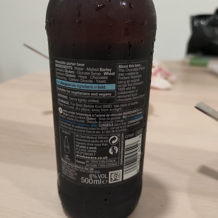 photo of Marks & Spencer Food (M&S) Cheshire chocolate porter shared by @stevenneoh on  11 Sep 2022 - review