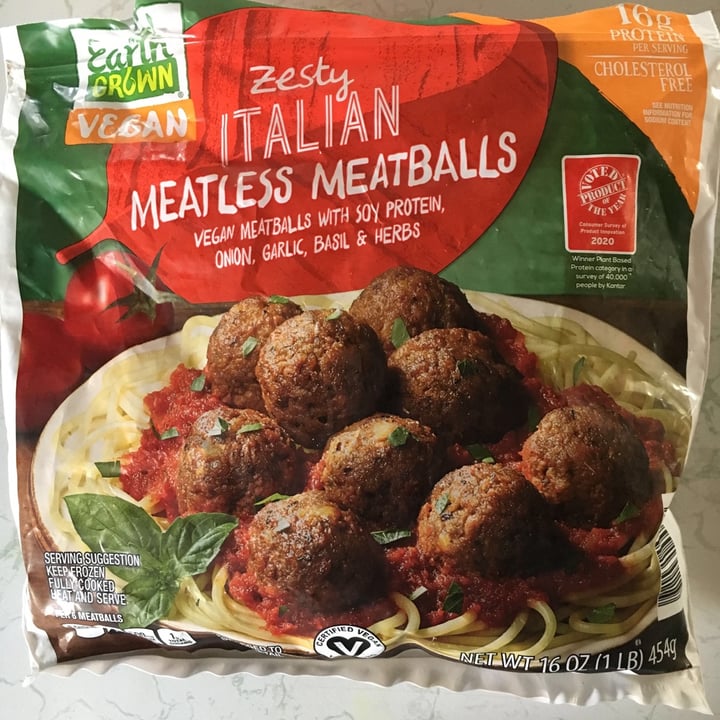 review photo of Earth Grown Earth Grown Zesty Italian Meatless Meatballs shared by @plantasticvegan on 01 Jan 2021 - review