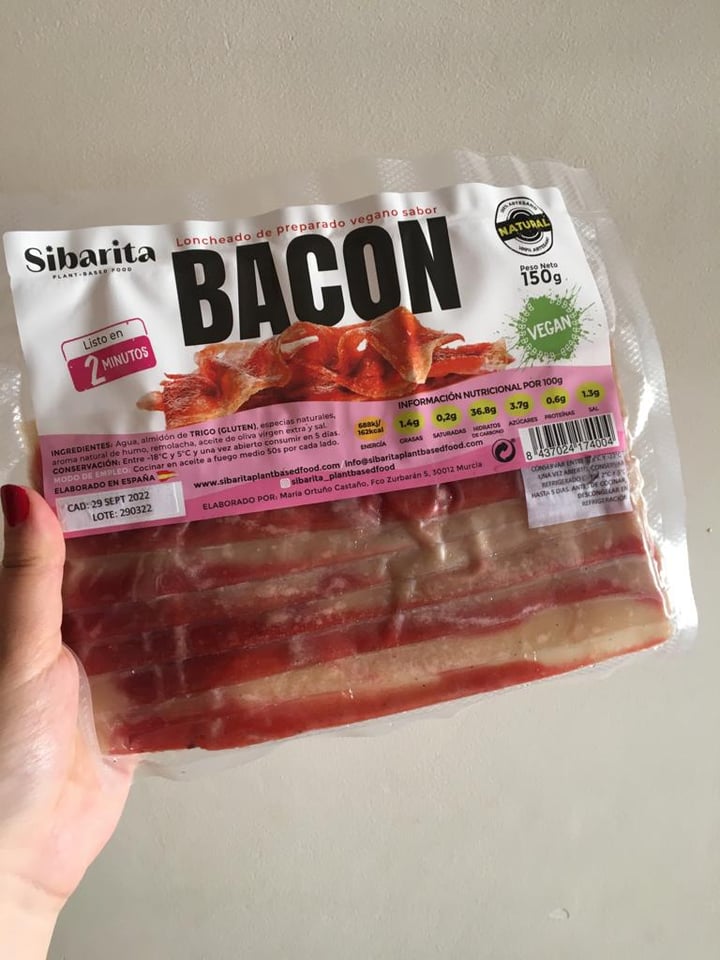 photo of Sibarita plant-based food Loncheado de preparado vegano sabor bacon shared by @mariamarie on  03 May 2022 - review