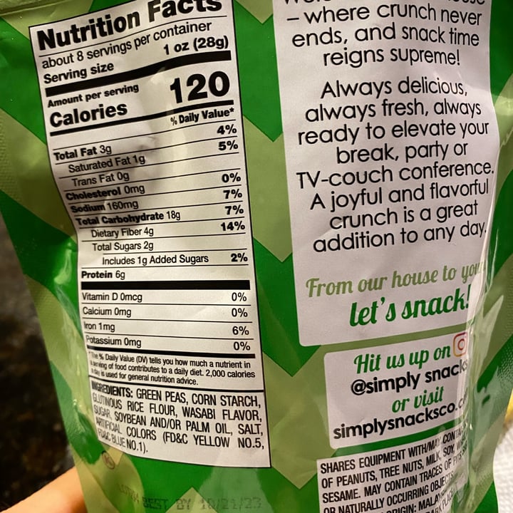 review photo of House of Snacks Wasabi Peas Dried and Roasted shared by @matt87 on 08 Dec 2022 - review