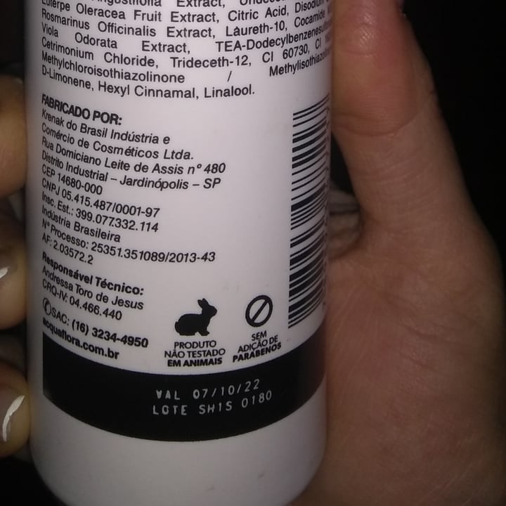 review photo of Acqua flora Shampoo Antioxidante shared by @renatabernardelli on 06 Sep 2021 - review