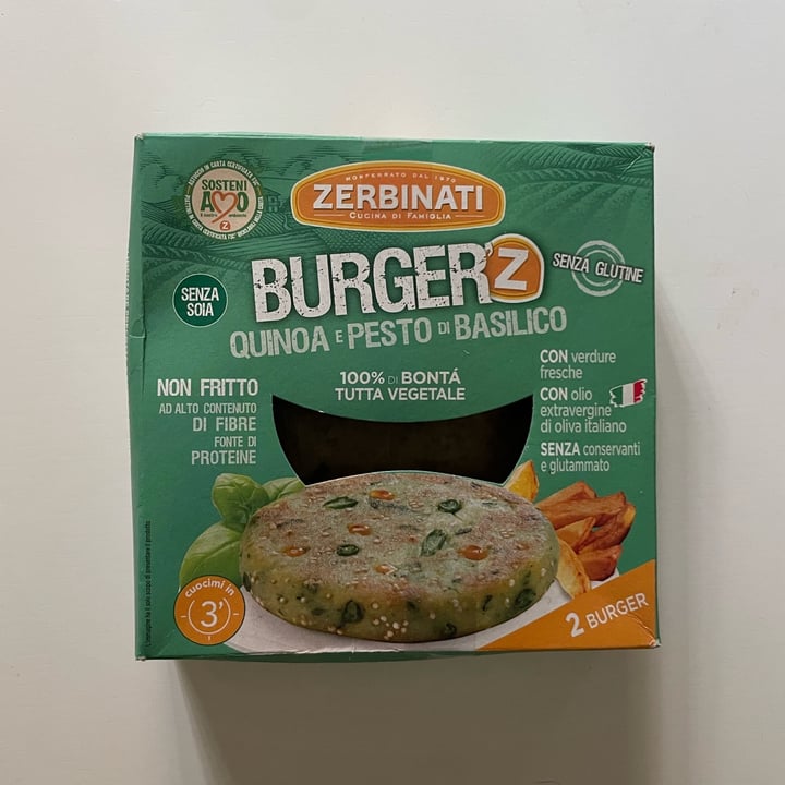 photo of Zerbinati Burger Pesto  Quinoa E Basilico shared by @barbiesatana on  26 Aug 2022 - review