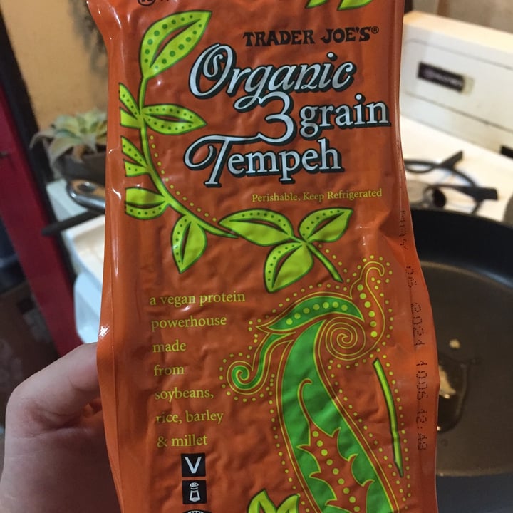 review photo of Trader Joe's Organic 3 Grain Tempeh shared by @carolynsanity on 18 Mar 2021 - review