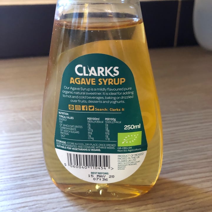 photo of Clarks Organic Agave Syrup shared by @berry-vegan on  30 May 2020 - review