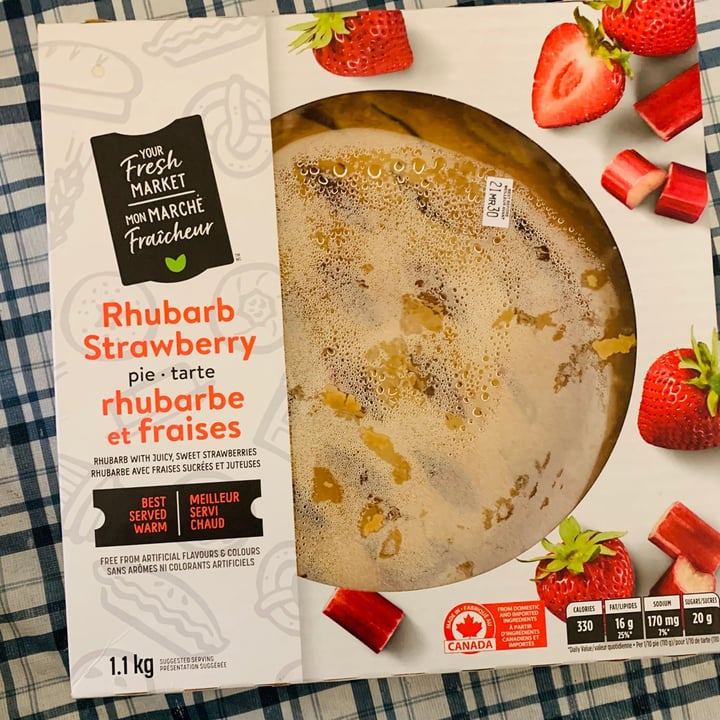 photo of Your Fresh Market Rhubarb strawberry pie shared by @alternativevegan on  15 May 2021 - review