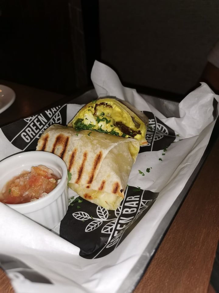 photo of Green Bar Breakfast Burrito shared by @veggaby on  18 Mar 2020 - review