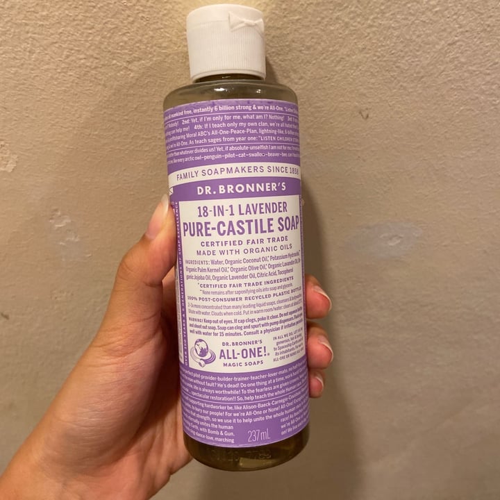 photo of Dr. Bronner's 18-IN-1 Hemp Lavender Pure Castile Soap shared by @meganchoy on  27 Aug 2020 - review