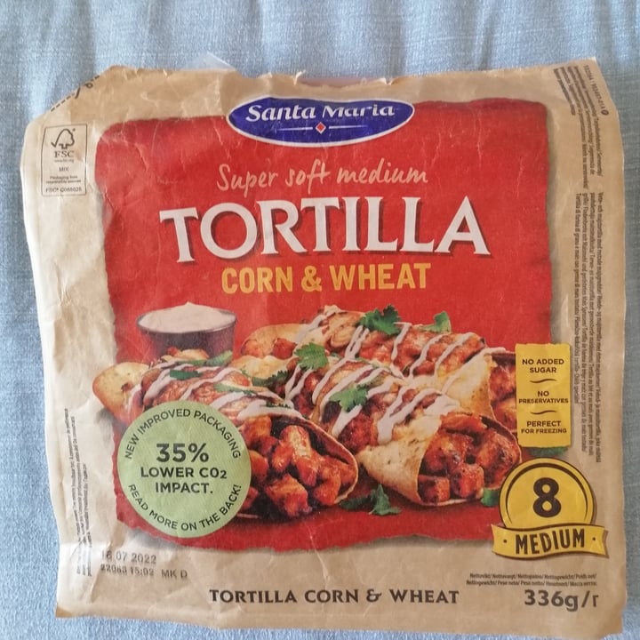 photo of Santa María Medium Tortilla Wrap Vollkorn shared by @giulsmarino on  10 Jun 2022 - review