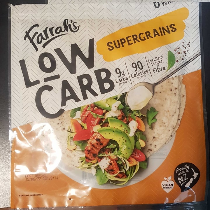 photo of Farrah’s low carb supergrains wrap shared by @marizomer on  16 May 2022 - review
