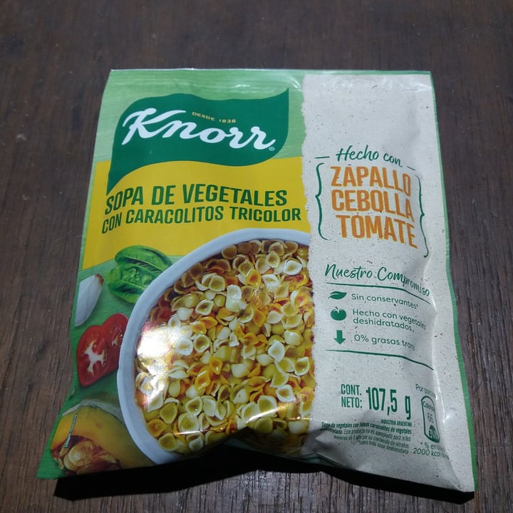 photo of Knorr Sopa Familiar de Vegetales con Fideos Caracolitos Tricolor shared by @seamosuvoz on  20 Jun 2021 - review