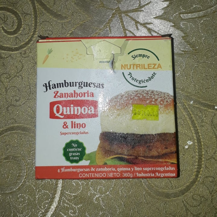review photo of Nutrileza Hamburguesa de zanahoria, Quinoa Y lino shared by @yardenrused on 29 Oct 2020 - review