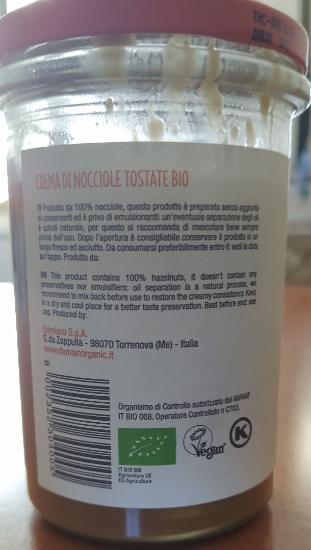 photo of Damiano Crema di nocciole shared by @mariaelena on  18 Mar 2020 - review