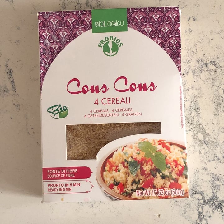 review photo of Probios cous cous 4 cereali shared by @chiarabgp on 29 Jul 2022 - review