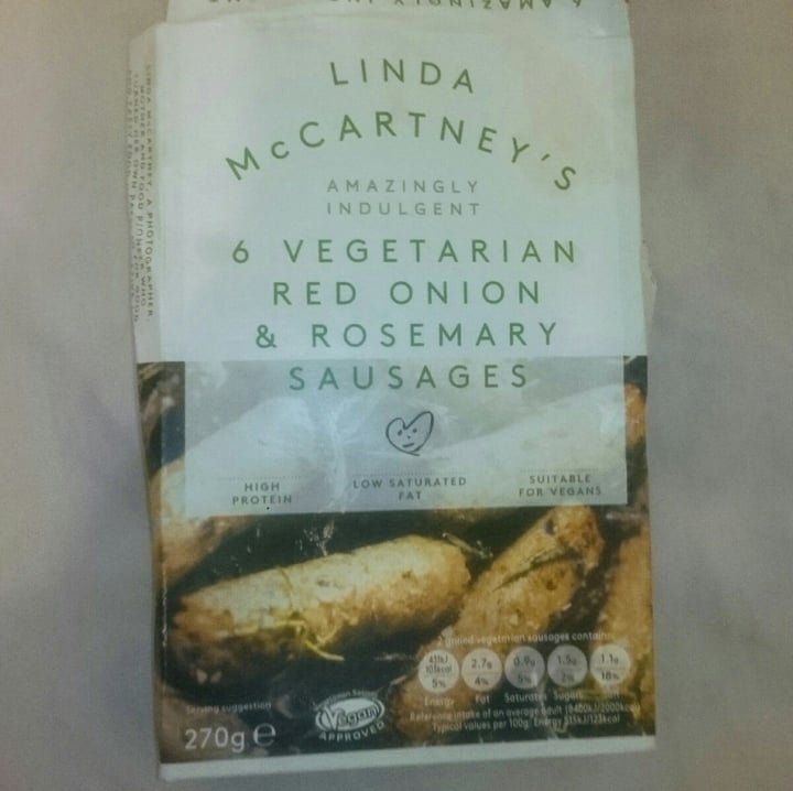 photo of Linda McCartney's 6 Vegetarian Red Onion & Rosemary Sausages shared by @sunmoony on  06 Feb 2021 - review