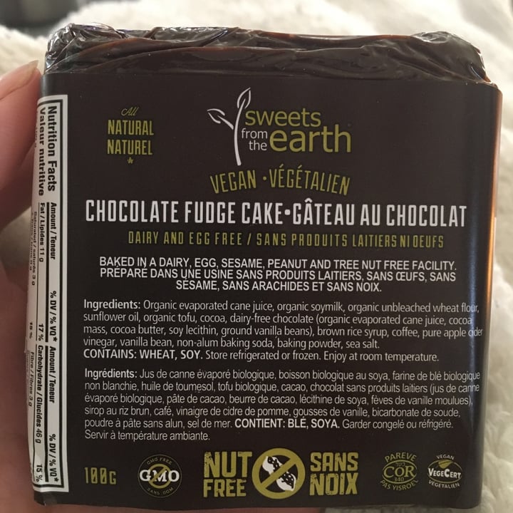 review photo of Sweets from the Earth Chocolate Fudge Cake shared by @genbarry on 18 Jun 2021 - review
