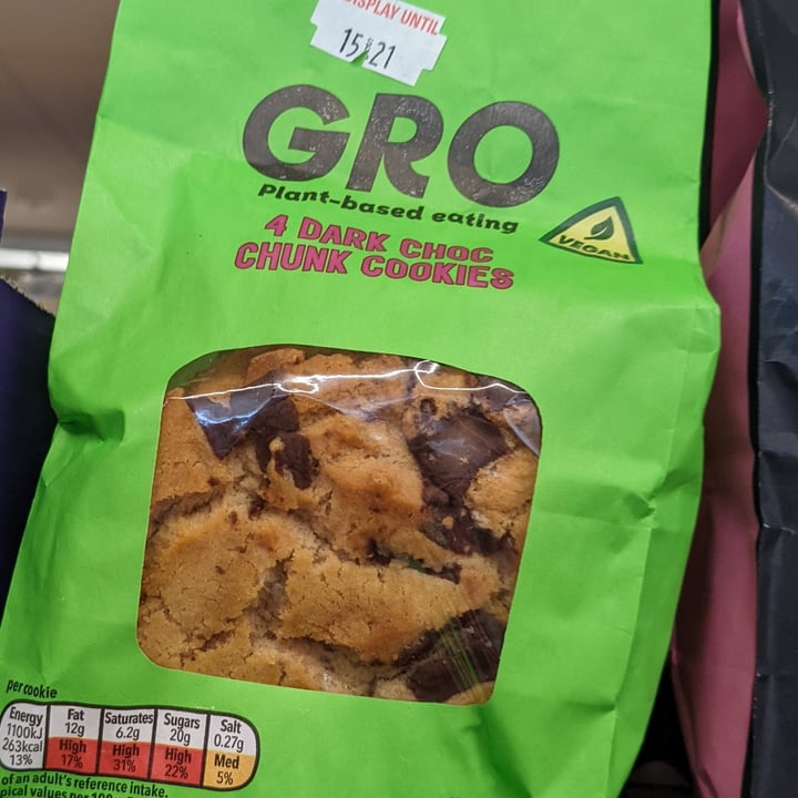 photo of GRO 4 dark choc chunk cookies shared by @chandnibhudia on  18 Dec 2021 - review