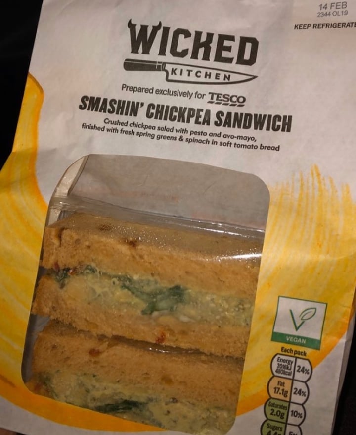 photo of Wicked Chickpea Sandwich shared by @acaciaa38 on  15 Feb 2020 - review