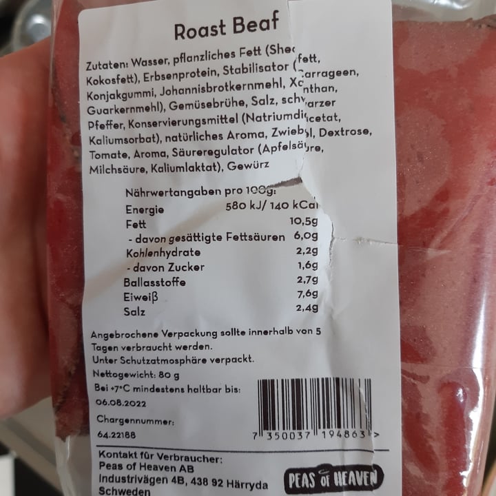 review photo of Peas of Heaven Roast Beaf shared by @dinesen on 04 Aug 2022 - review