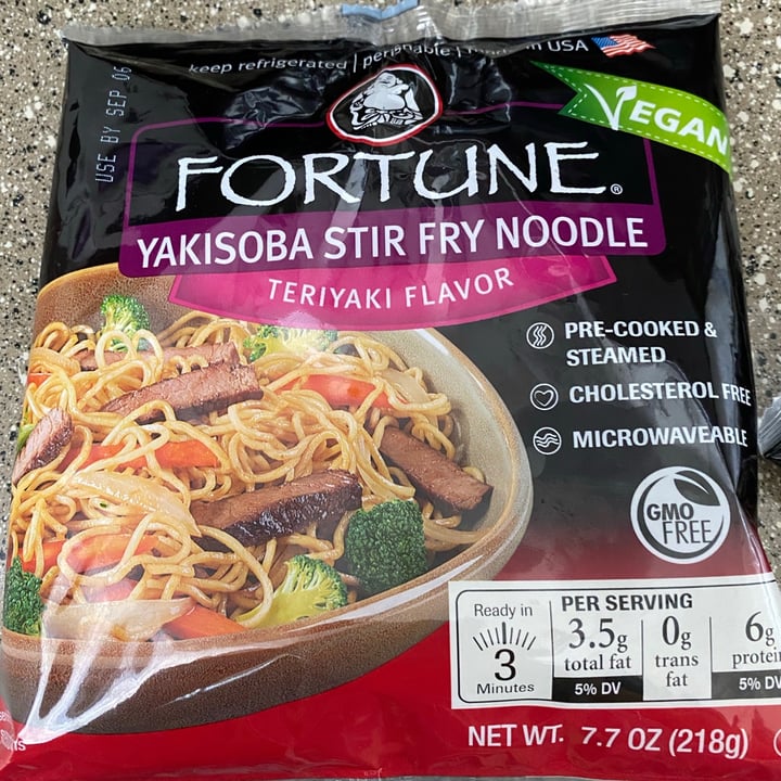 photo of Fortune® Noodles Yakisoba Stir Fry Noodle Teriyaki Flavor shared by @xbriannax on  15 Jul 2021 - review