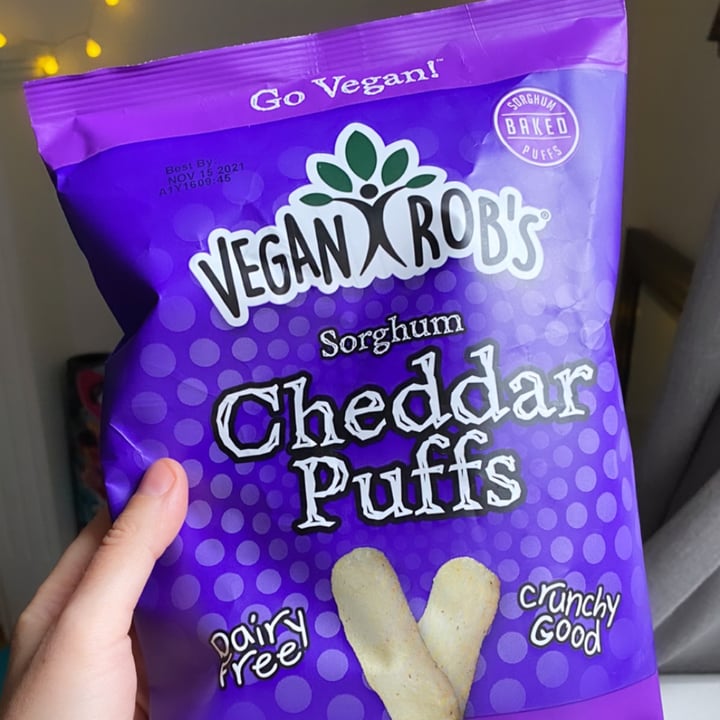 review photo of Vegan Rob's Cheddar Puffs shared by @cristinatheactivist on 03 May 2021 - review