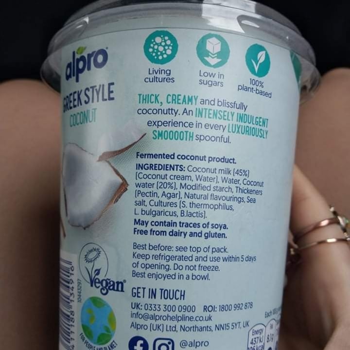 review photo of Alpro Greek Style Coconut shared by @spookypia on 20 Apr 2022 - review