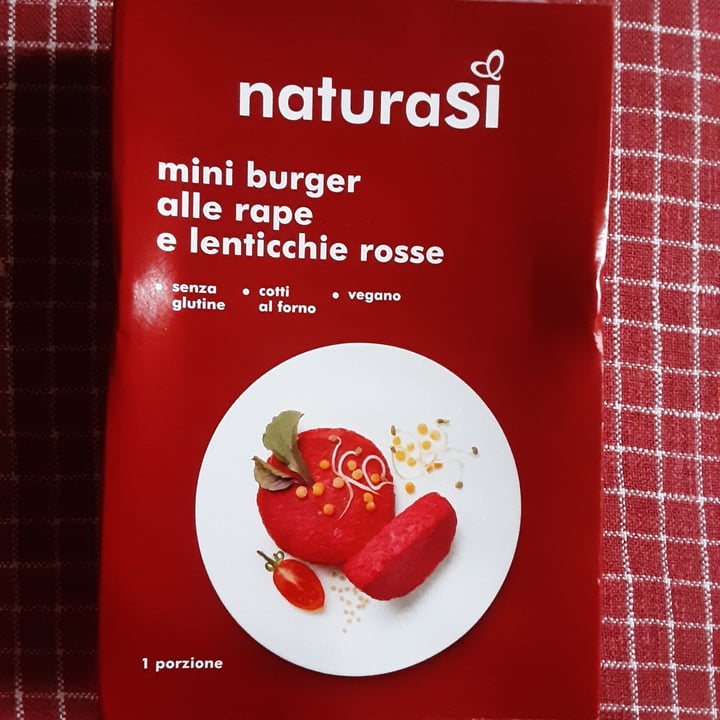 photo of Natura Sì miniburger Con Rapa E Lenticchie Rosse shared by @livfree on  25 May 2022 - review