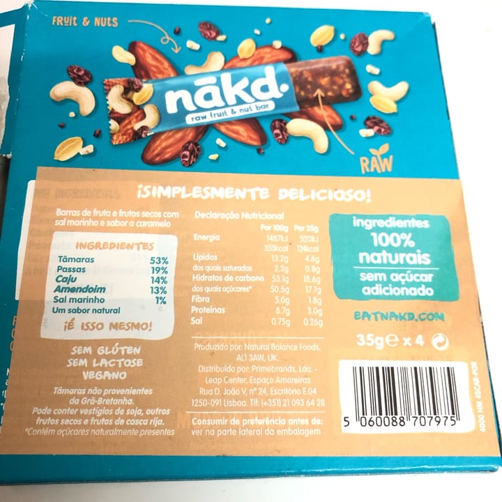 review photo of Nākd. Salted Caramel shared by @claudiaalmeida on 27 Sep 2022 - review
