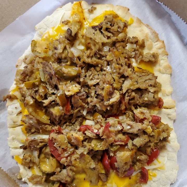 photo of Savory Leaf Cafe Vegan Cheesesteak Flatbread Pizza shared by @theknightwhosaysne on  21 Jul 2020 - review