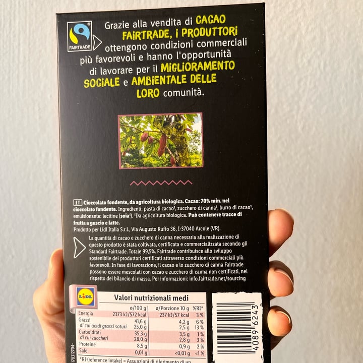 photo of Fairglobe Cioccolato Fondente Cacao 70% shared by @soft97 on  04 Apr 2022 - review