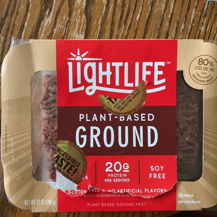 photo of Lightlife Plant Based Ground Meat shared by @pbric1 on  08 Oct 2020 - review