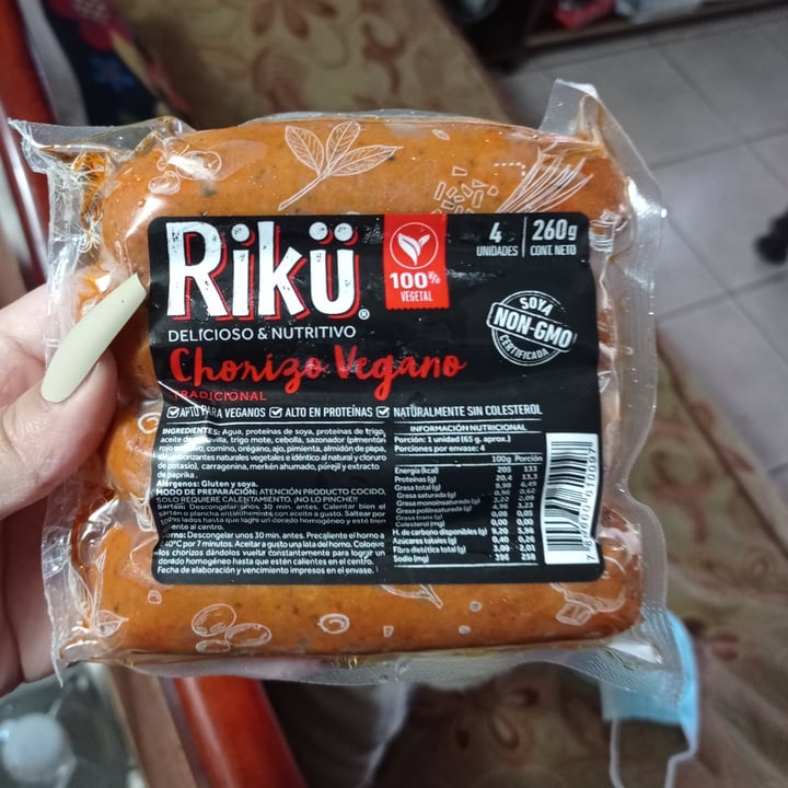 photo of Rikü Chorizo vegano tradicional shared by @rulos on  25 Mar 2021 - review