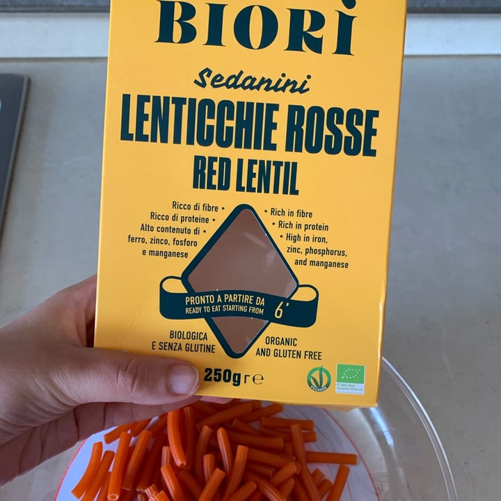 photo of Biori Biori' Sedanini di Lenticchie Rosse Bio shared by @veganzuzi on  06 Jun 2022 - review