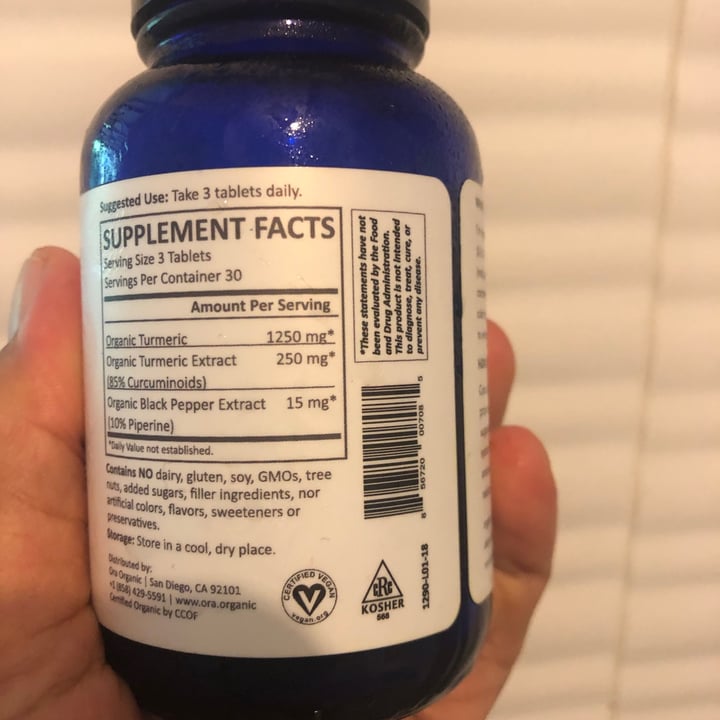 review photo of Ora Organic Organic Tumeric Supplement shared by @handsomeboy on 10 Jun 2020 - review