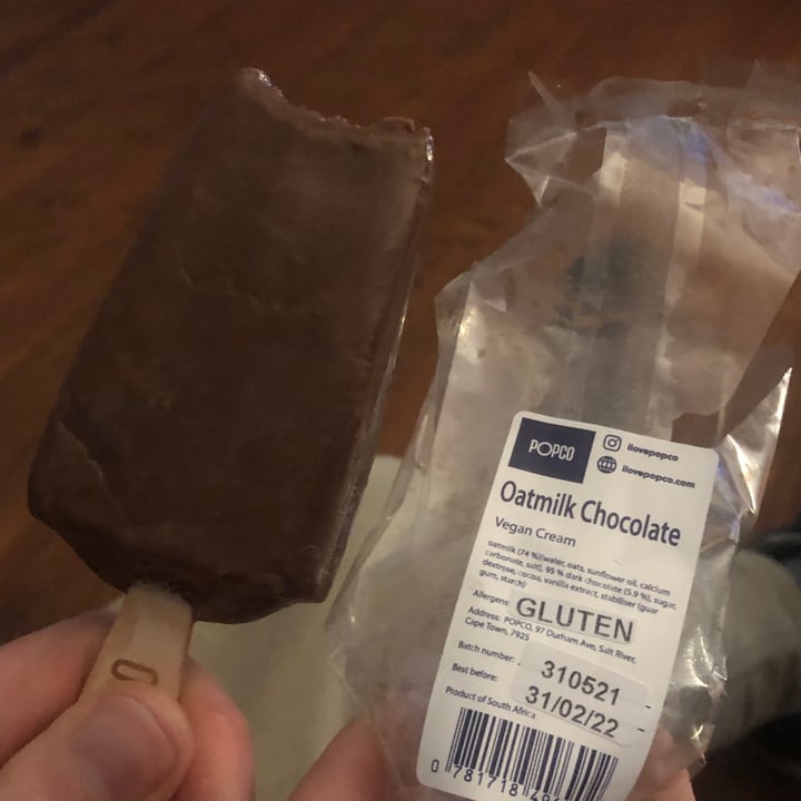 photo of Popco Oatmilk Chocolate Popsicle shared by @magdawrpa on  26 Jun 2021 - review