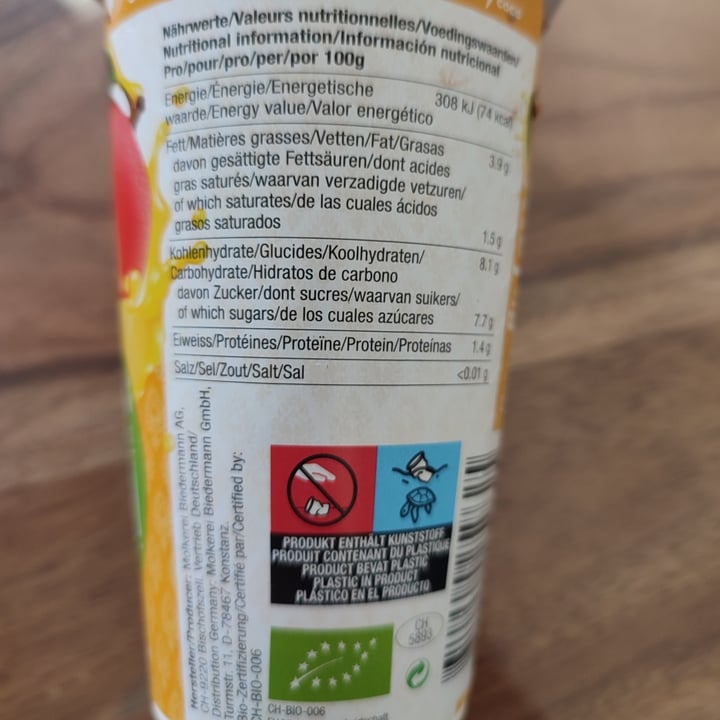 review photo of Biedermann Bio Mango Lassi shared by @sara90s on 20 Sep 2022 - review