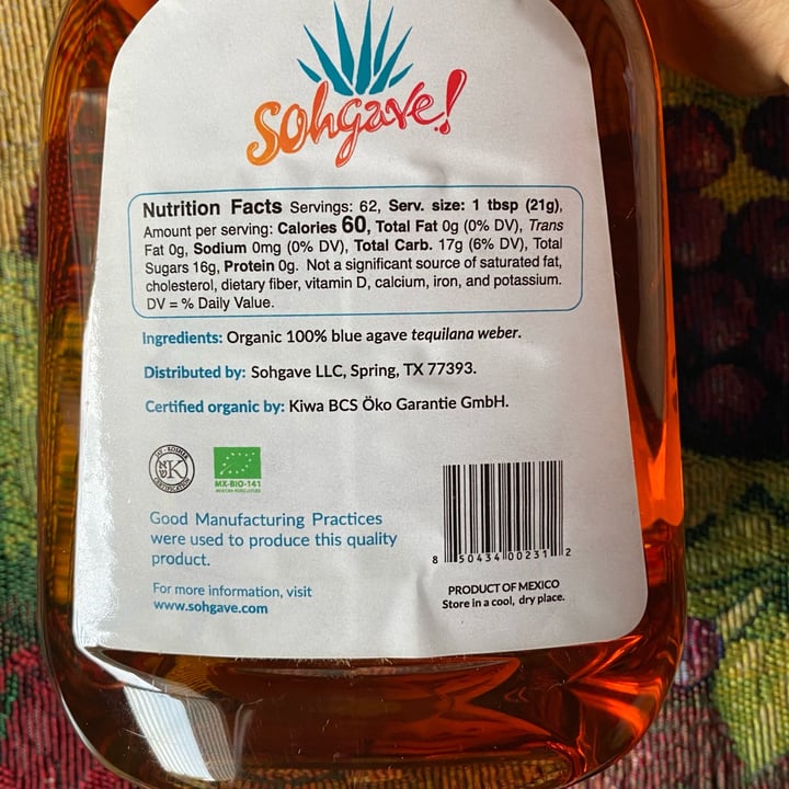 photo of Sohgave organic agave light shared by @yarilovezzucchini on  07 Jan 2022 - review