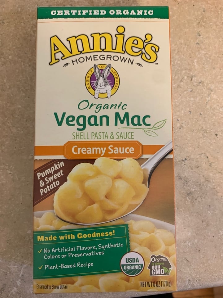 photo of Annie’s Organic Vegan Mac – Shells With Creamy Sauce shared by @keeponveganon on  15 Apr 2020 - review