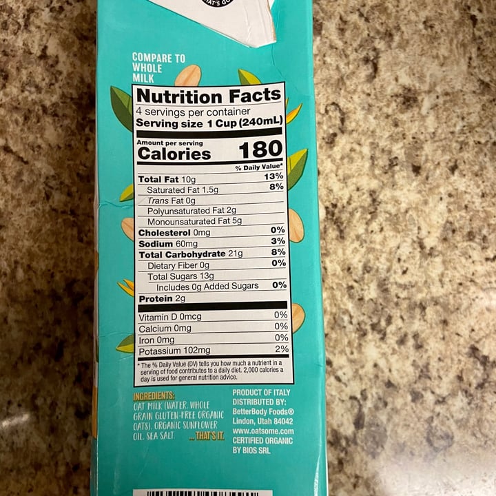 photo of Better Body Foods Oatsome shared by @vegansattva on  23 Apr 2021 - review